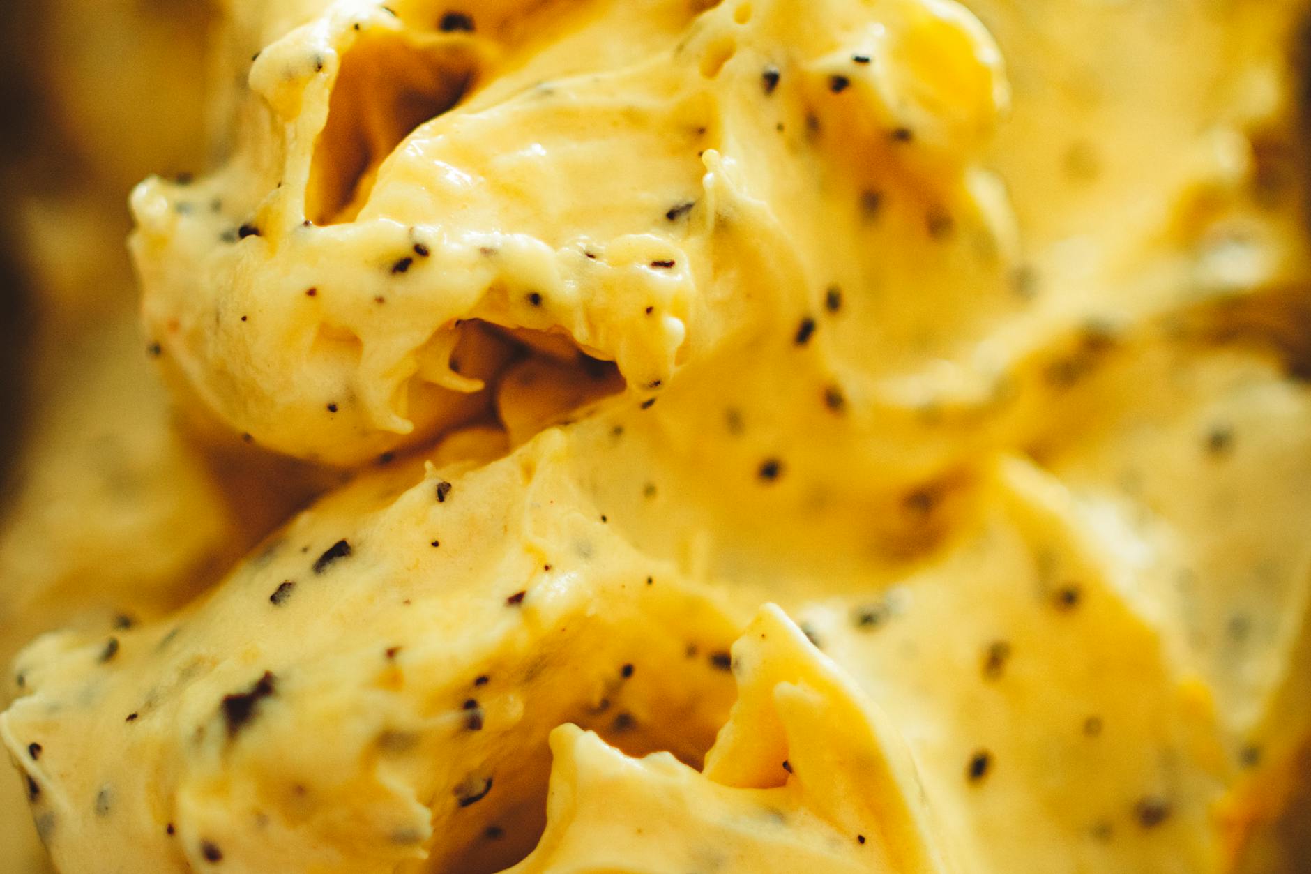 Domowe lody śmietankowe z mleka i śmietanki – prosty przepis na kremowy deser Zbliżenie na domowe lody śmietankowe z wanilią